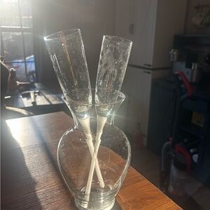 Elegant glassware with Two Stems